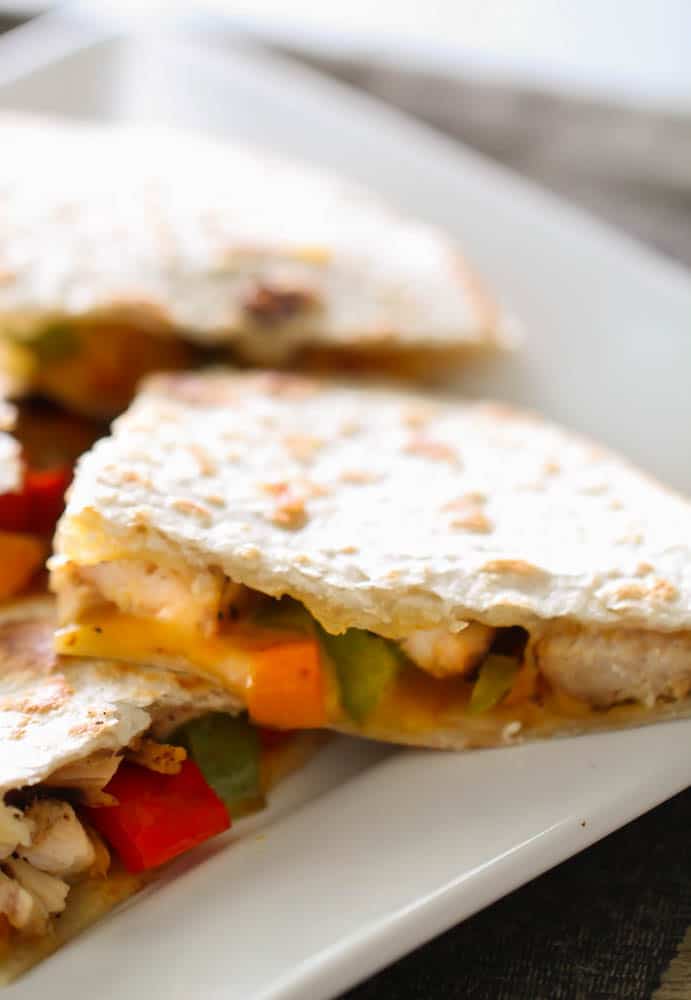 Chicken and Vegetable Quesadillas Recipe