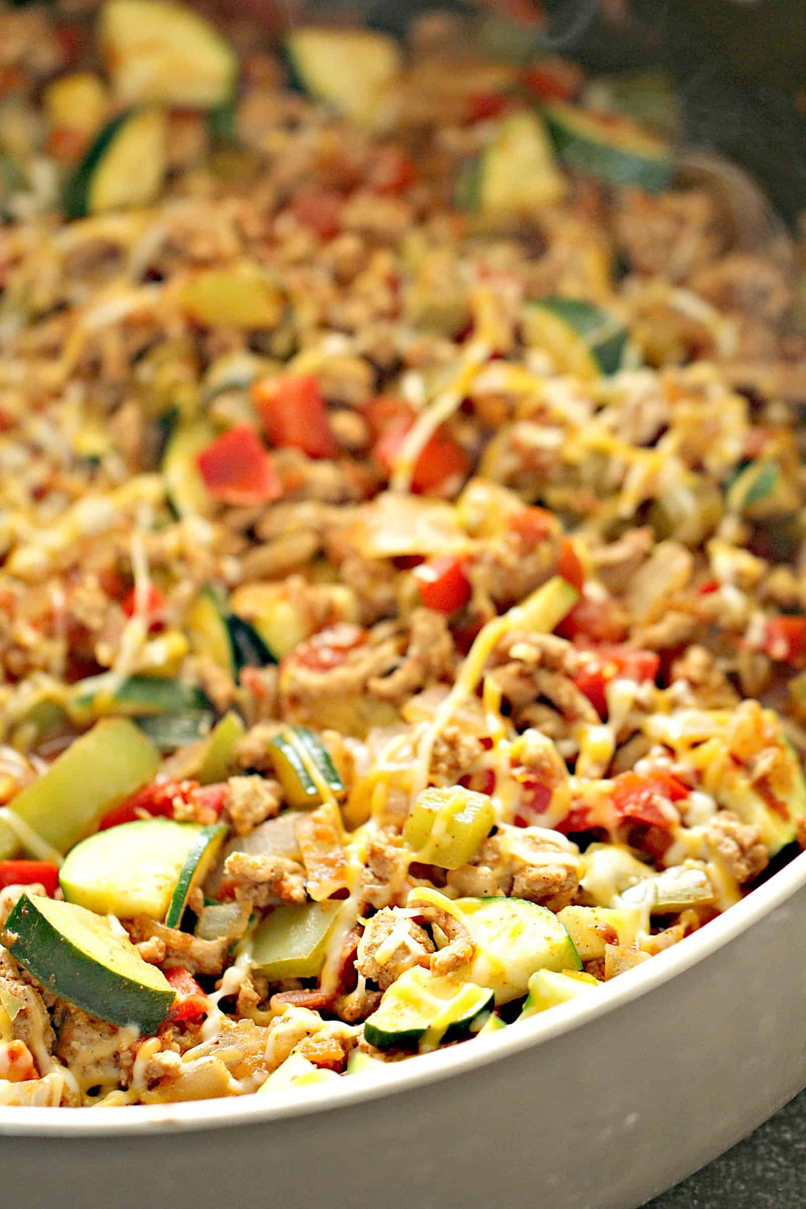 Ground Turkey Mexican Vegetable Skillet