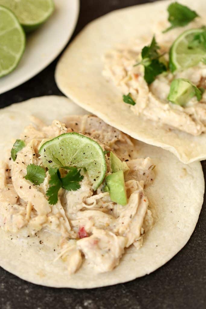 salsa verde lime tacos
