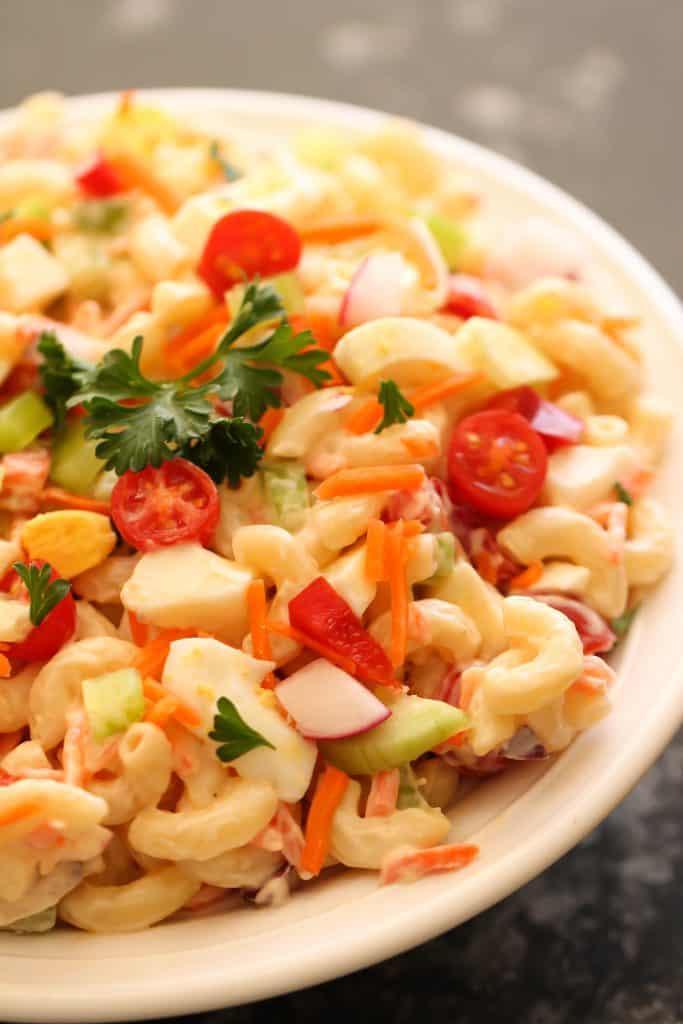 loaded macaroni salad