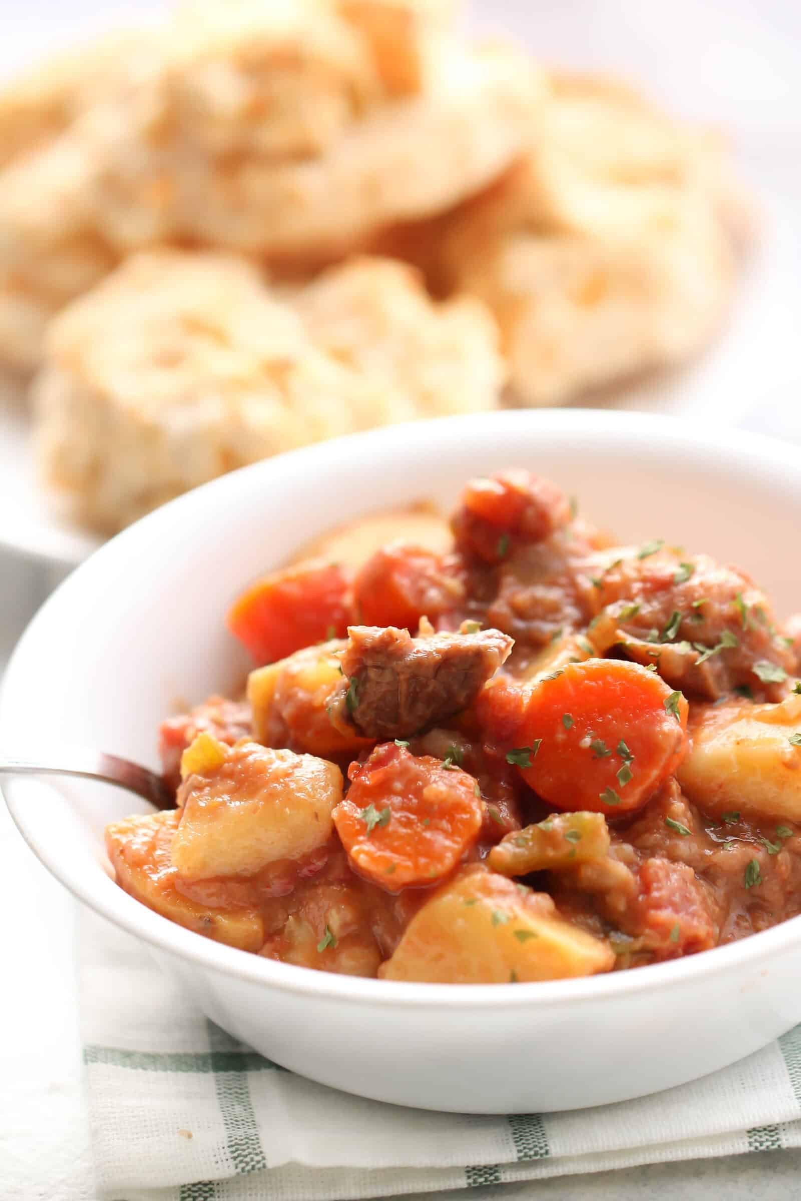 Slow Cooker Beef and Sweet Potato Stew