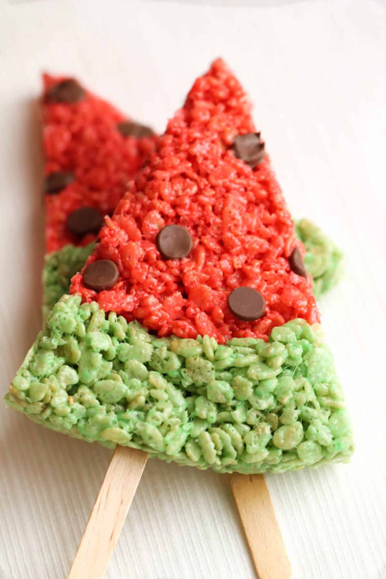 Watermelon Rice Krispie Treats