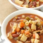 slow cooker minestrone soup