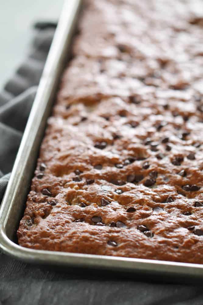 Sheet Pan Healthy Banana Cake Recipe