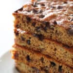 sheet pan healthy banana cake