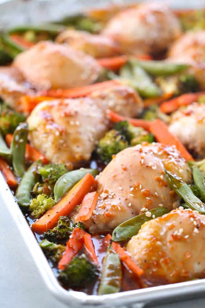 Sheet Pan Teriyaki Chicken and Vegetables Recipe