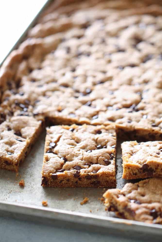 Sheet Pan Chocolate Chip Cookie Bars Recipe