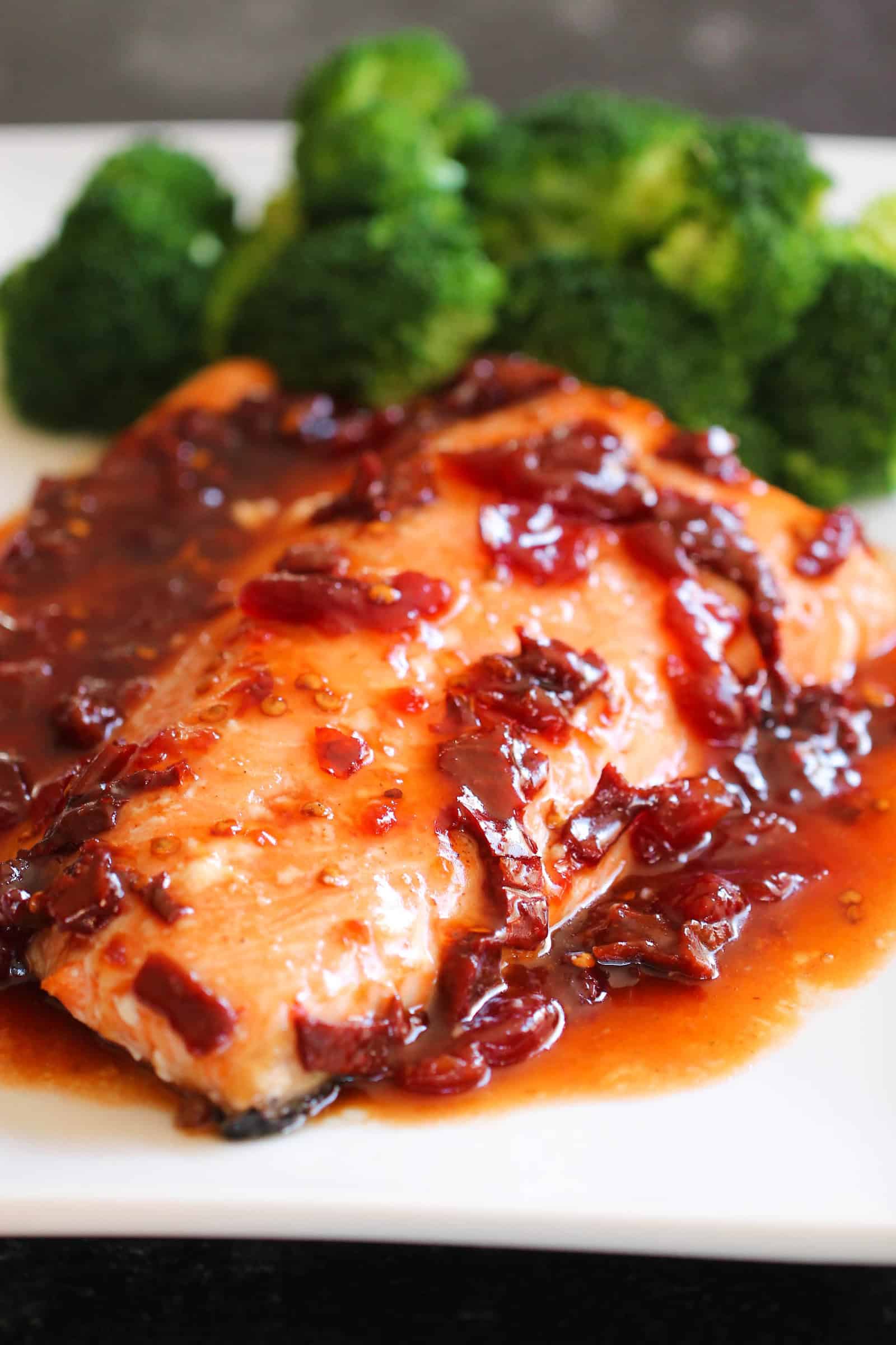 Cherry Chipotle Glazed Salmon