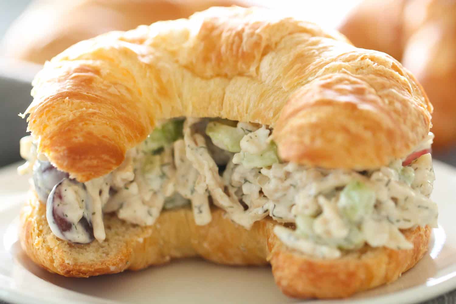 Chicken Salad Sandwich recipe on croissants 