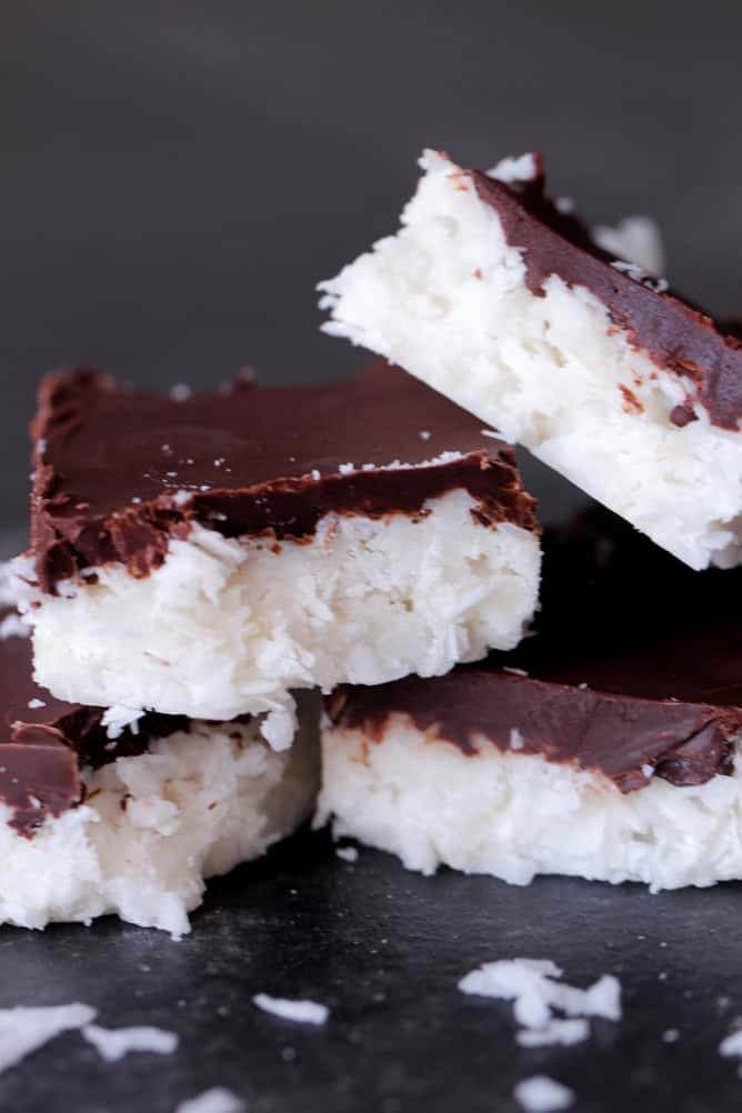 Skinny No Bake Coconut Bars Recipe