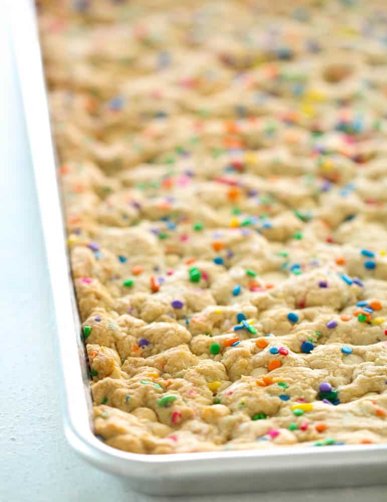 Funfetti Sheet Pan Cookie Bars