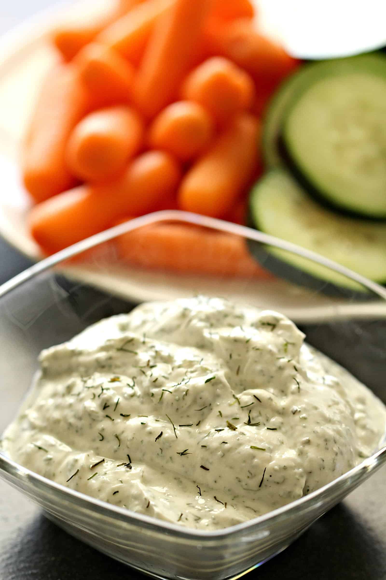 Greek Yogurt Ranch Vegetable Dip