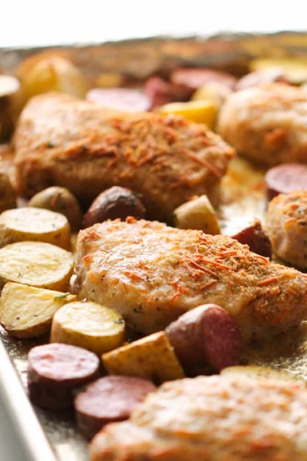 Sheet Pan Baked Pork Chops and Potatoes