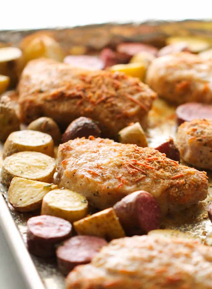 Sheet Pan Baked Pork Chops and Potatoes