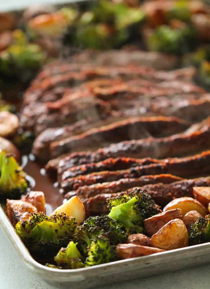 Sheet Pan Flank Steak and Vegetables