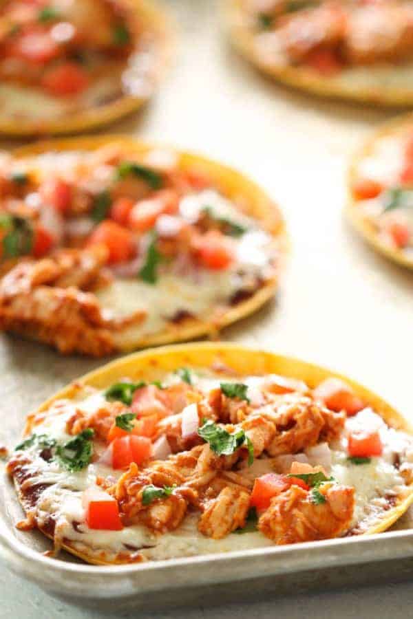 Skinny BBQ Chicken Tostadas Recipe