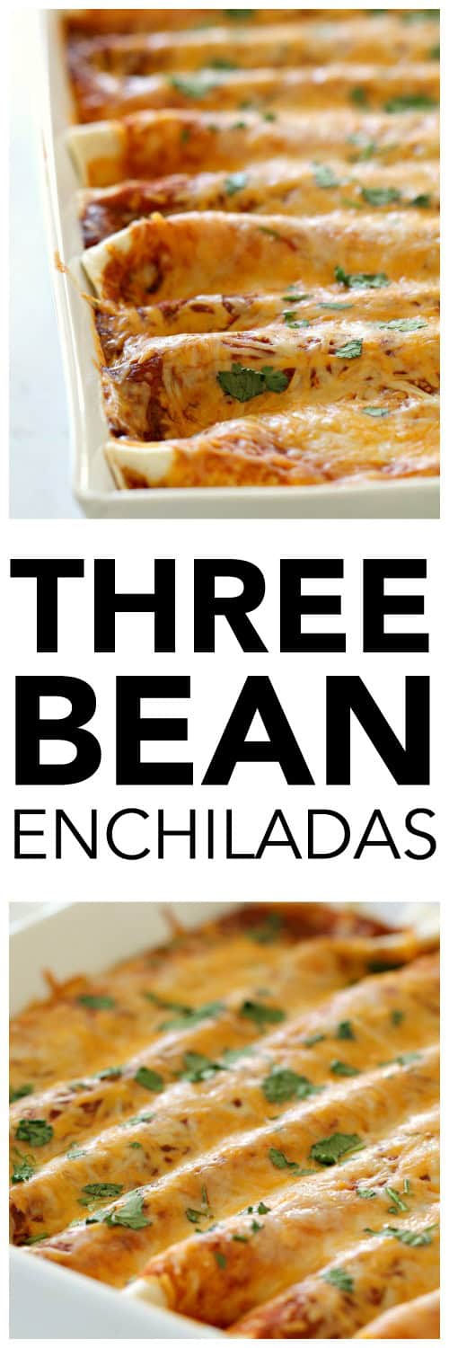 Creamy Three Bean Enchiladas