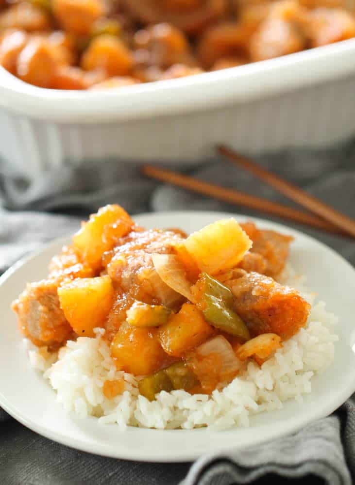Easy Baked Sweet and Sour Pork