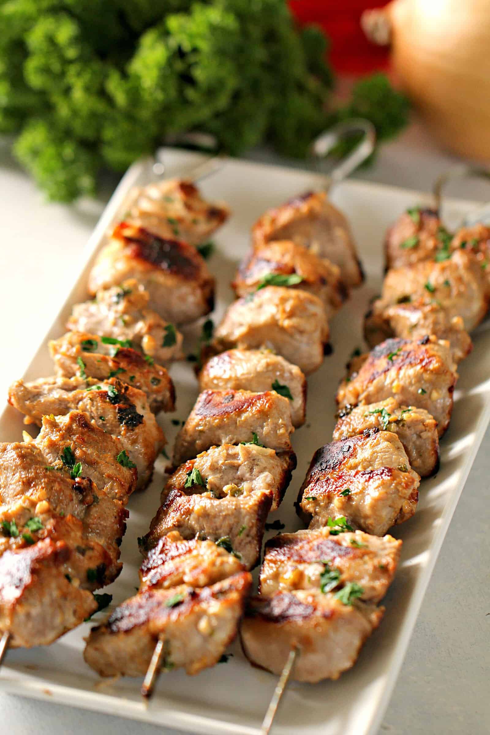 Mediterranean Grilled Pork Kabobs