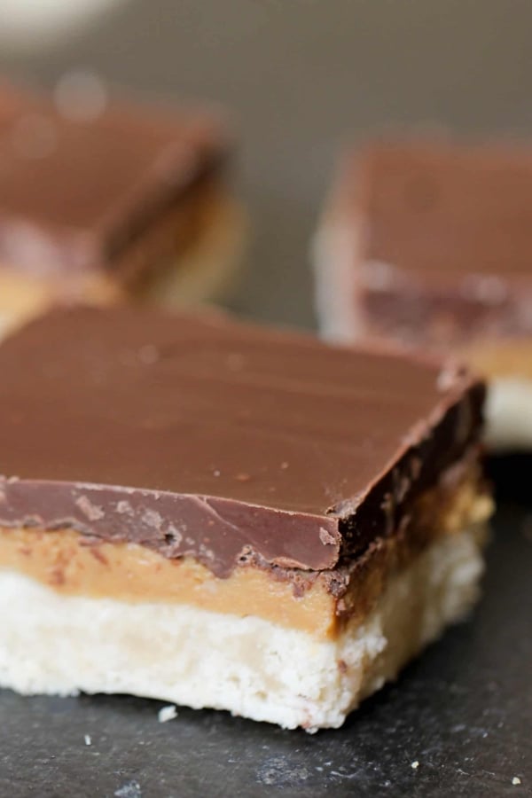 copycat tagalong bars with chocolate and peanut butter