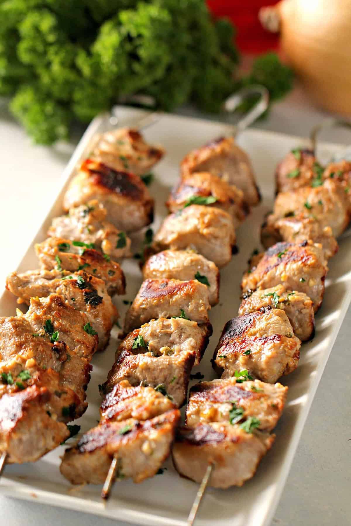 Grilled Mediterranean Pork Kabobs Recipe - Six Sisters' Stuff