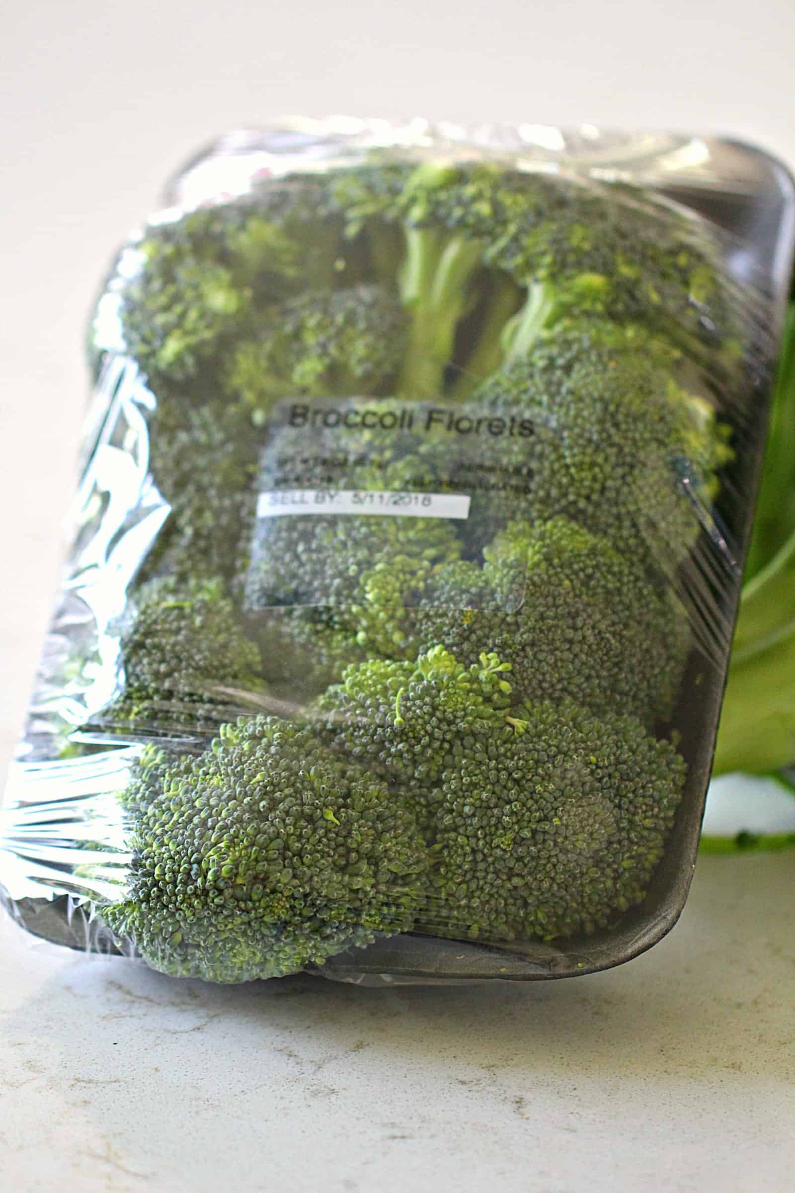 Packaged broccoli florets