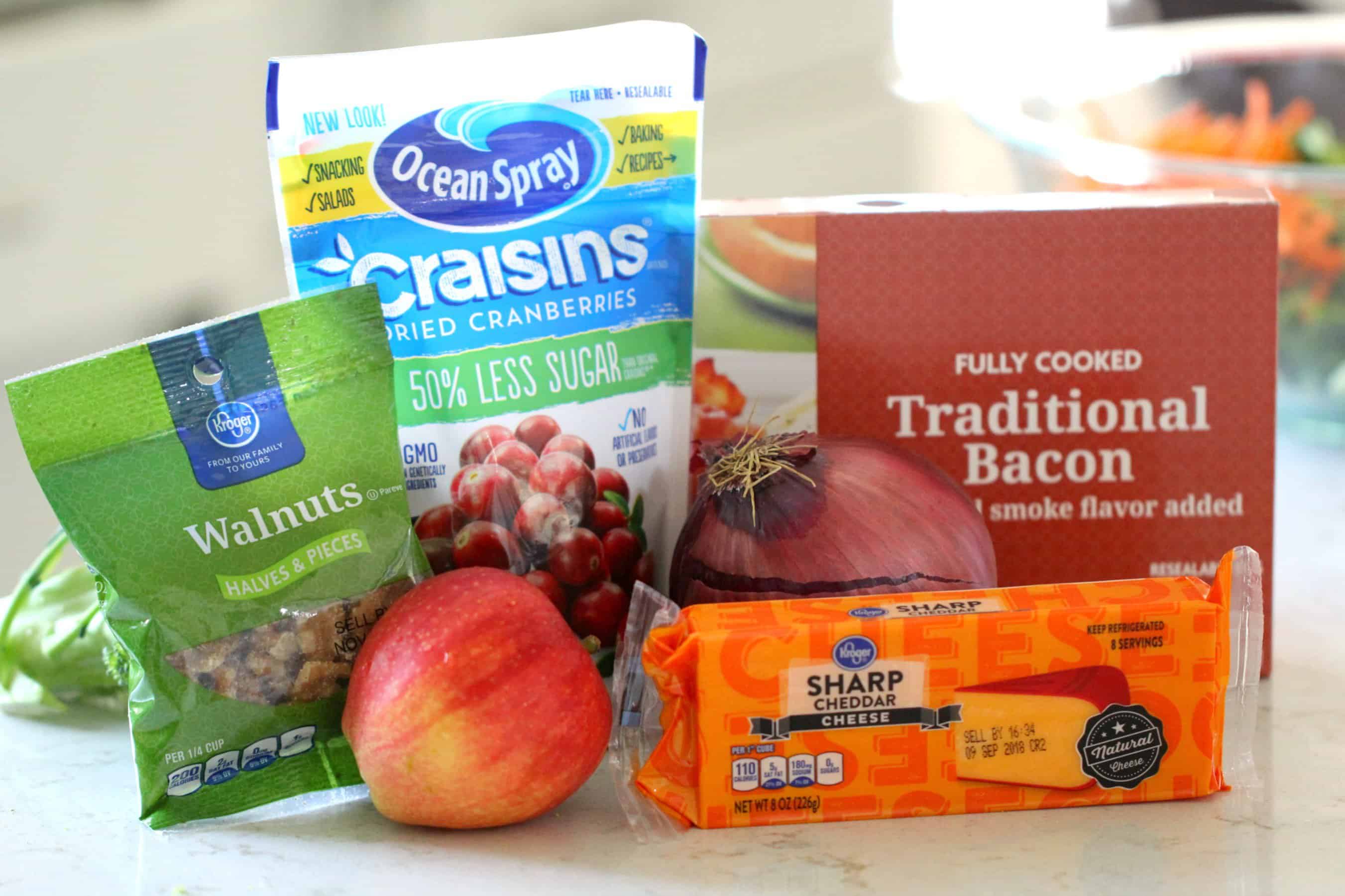 Ingredients for Loaded Broccoli Salad