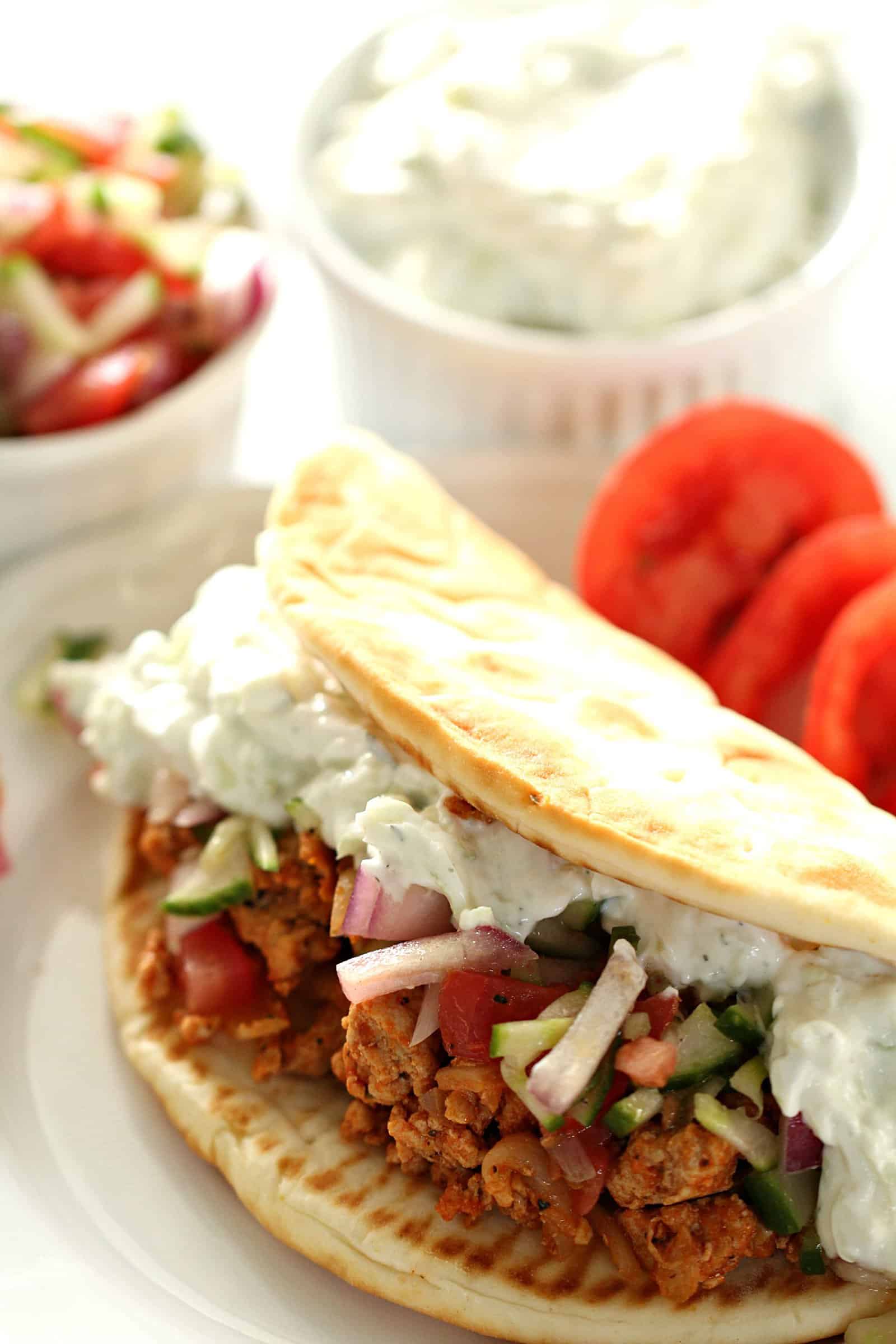 Ground Turkey Greek Tacos