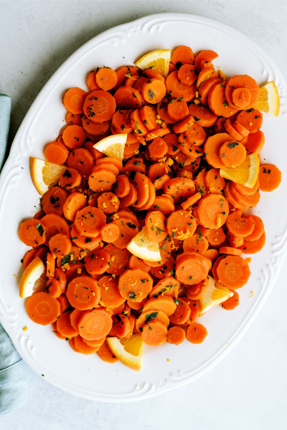 Orange Glazed Carrots on a serving plate