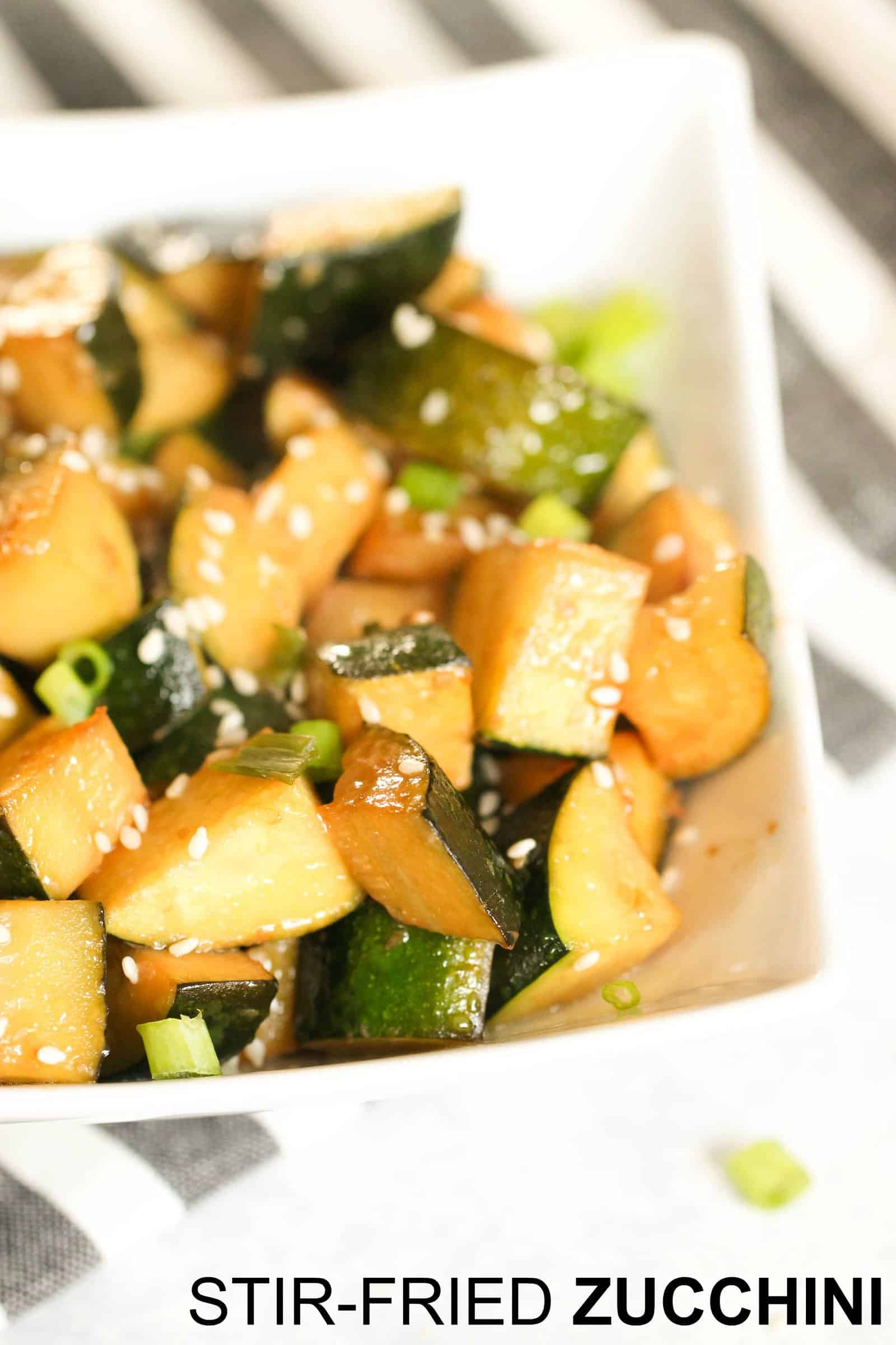 Stir-Fried Zucchini in a bowl