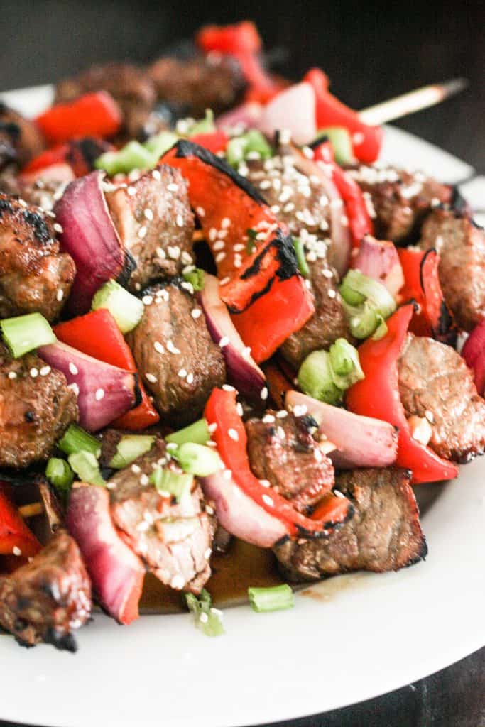sesame asian steak skewers
