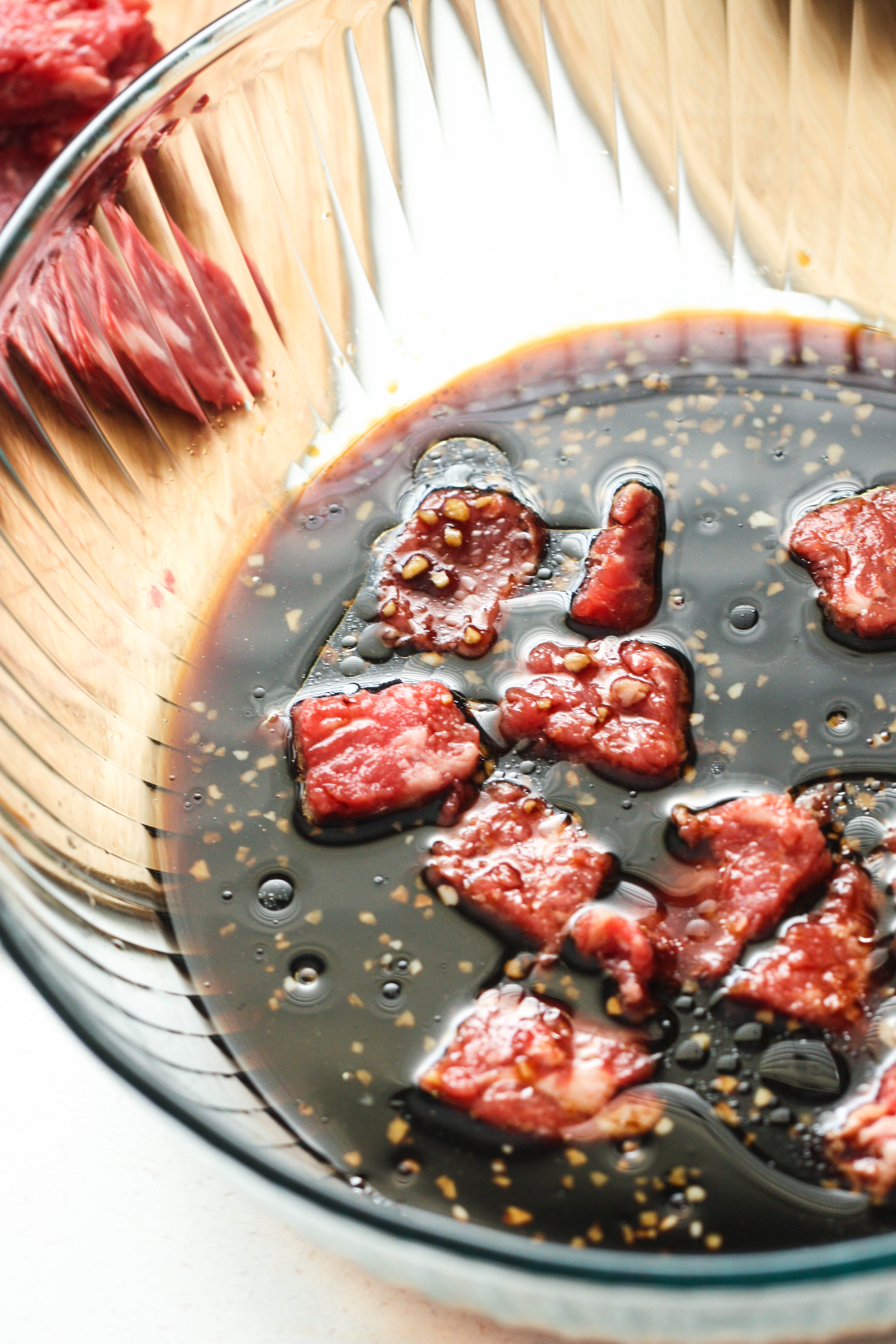 Steak in the sesame asian marinade