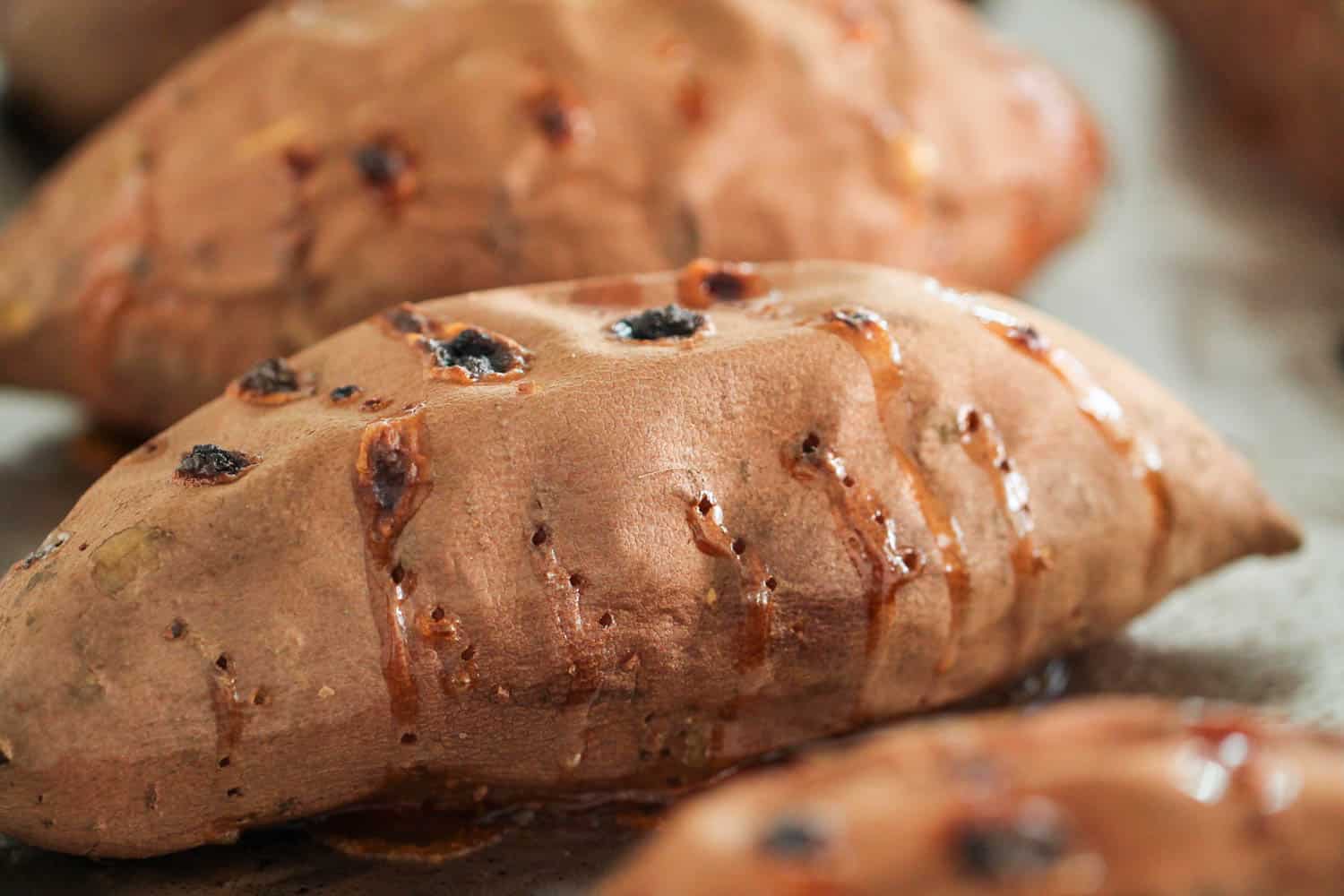 Baked Sweet Potatoes on sheet pan