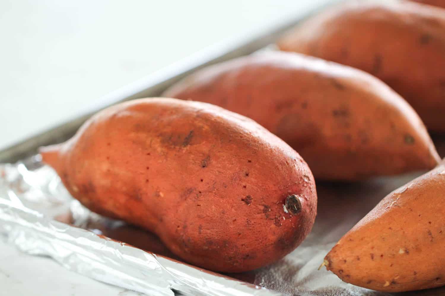 Sweet Potatoes on Sheet Pan