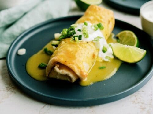 Baked Chicken Chimichangas Recipe (+VIDEO) - The Girl Who Ate Everything