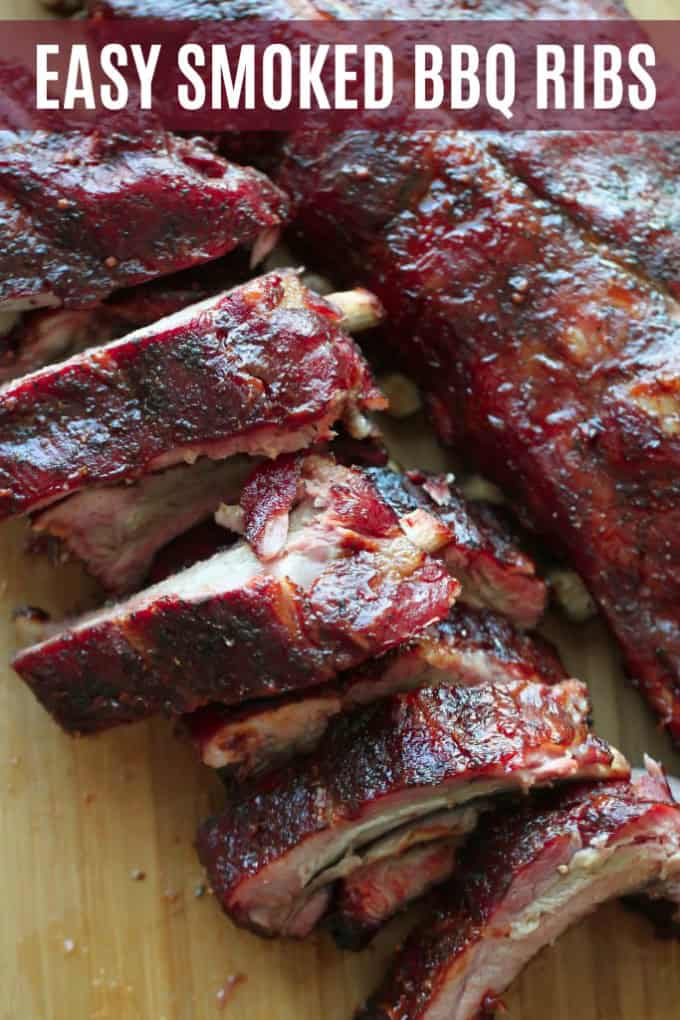 easy BBQ ribs smoked on the smoker