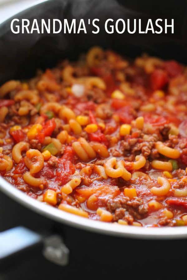 Goulash with hamburger and elbow macaroni