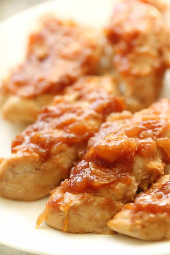 Pineapple Chicken Tenders on a serving plate