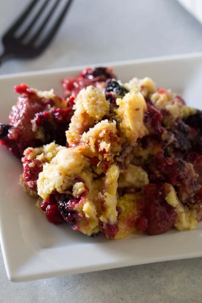 Raspberry Cobbler With Frozen Berries - Raspberry