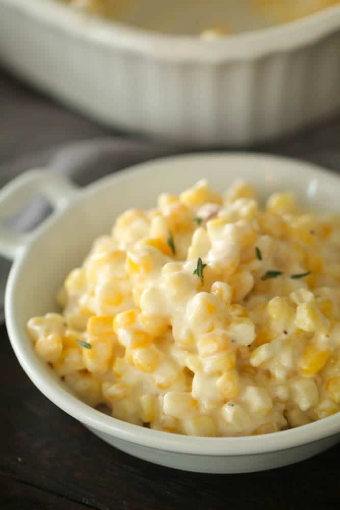 single serving of cooked corn in bowl for six sisters. 