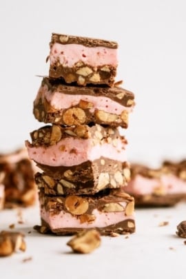 Cherry Chocolate Nut Bar pieces stacked