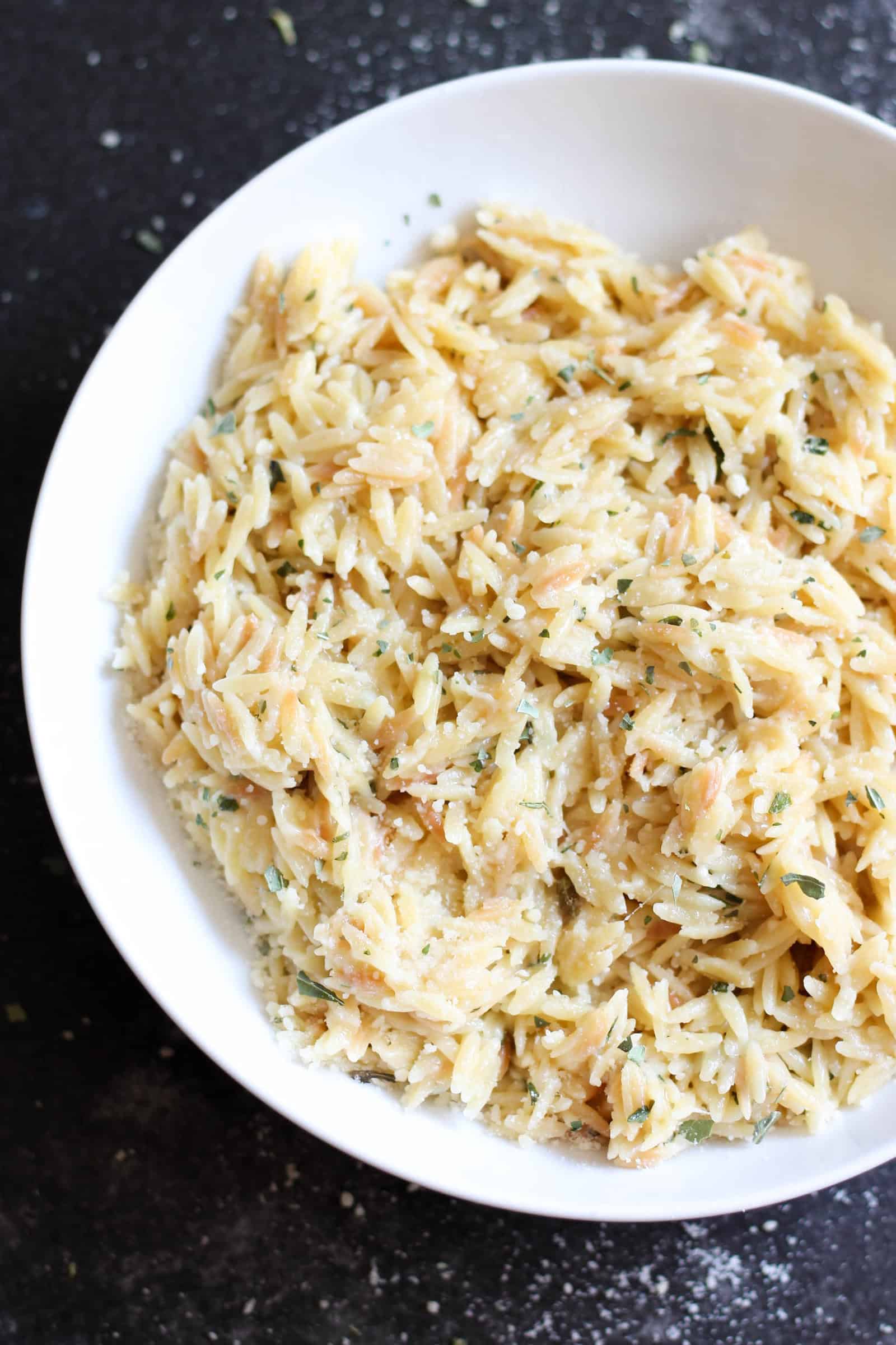 Parmesan Orzo Side Dish