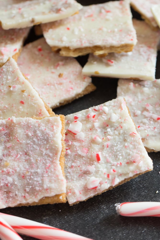 Easy Christmas Peppermint Toffee
