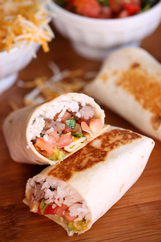 crispy steak burritos