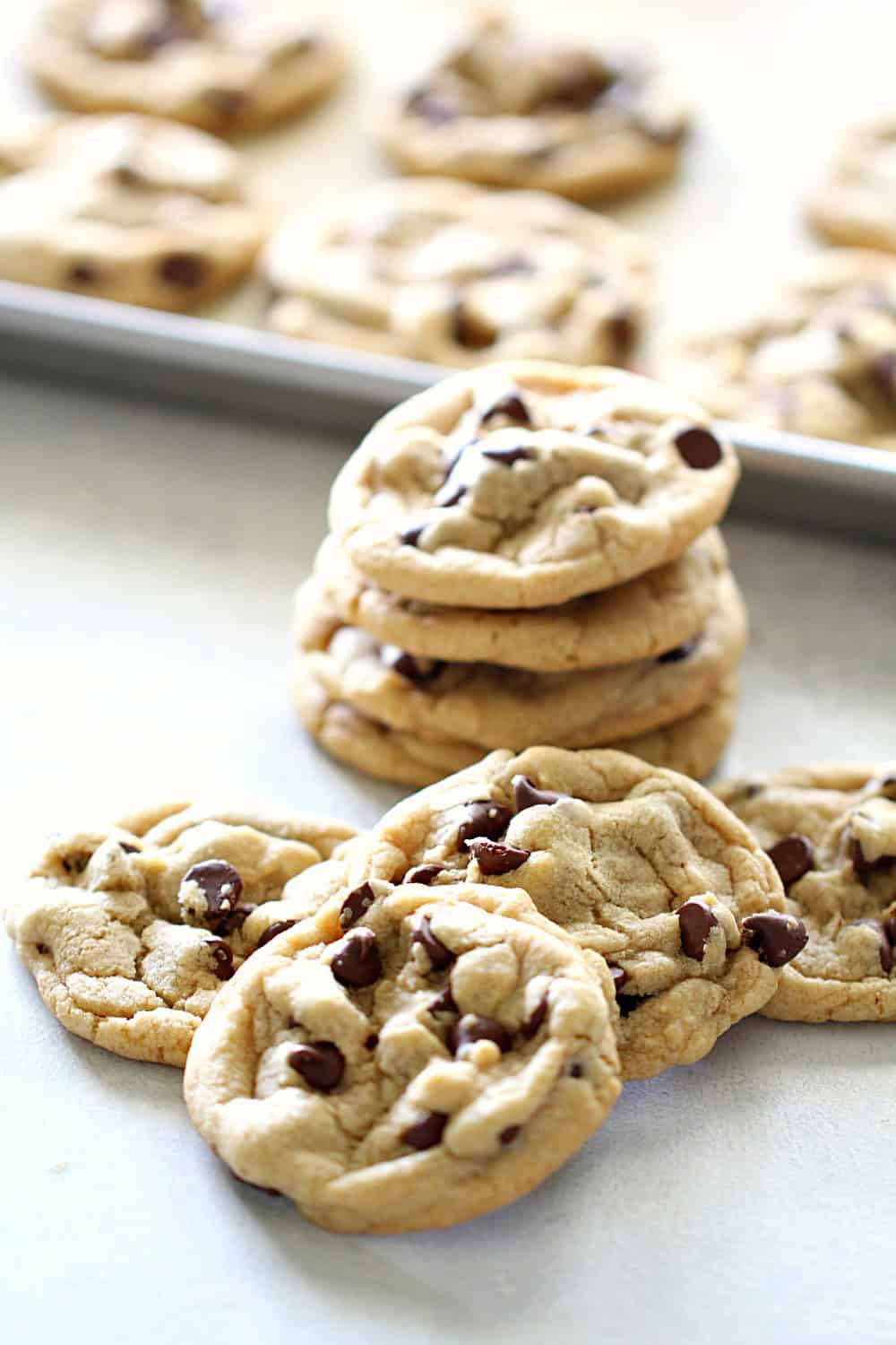 Stacked The BEST chewy chocolate chip cookies