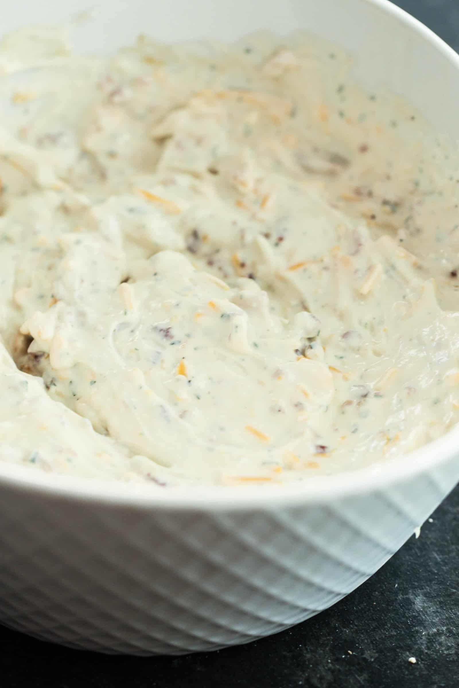 Cowboy Dip in a white bowl