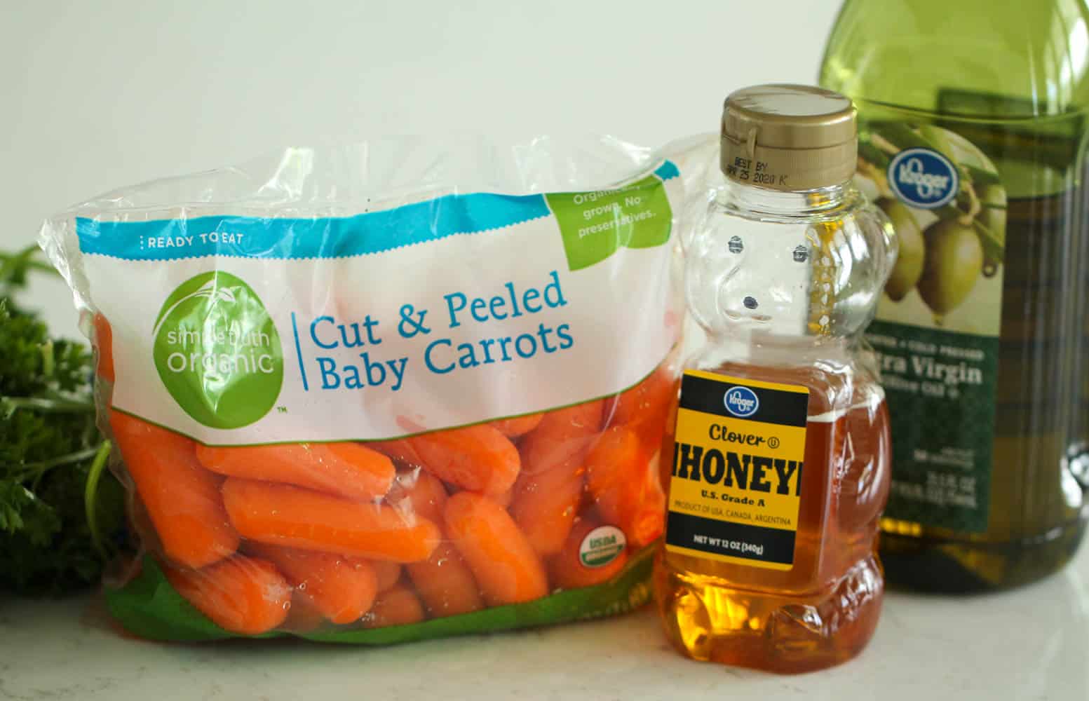 Ingredients for Honey Roasted Carrots