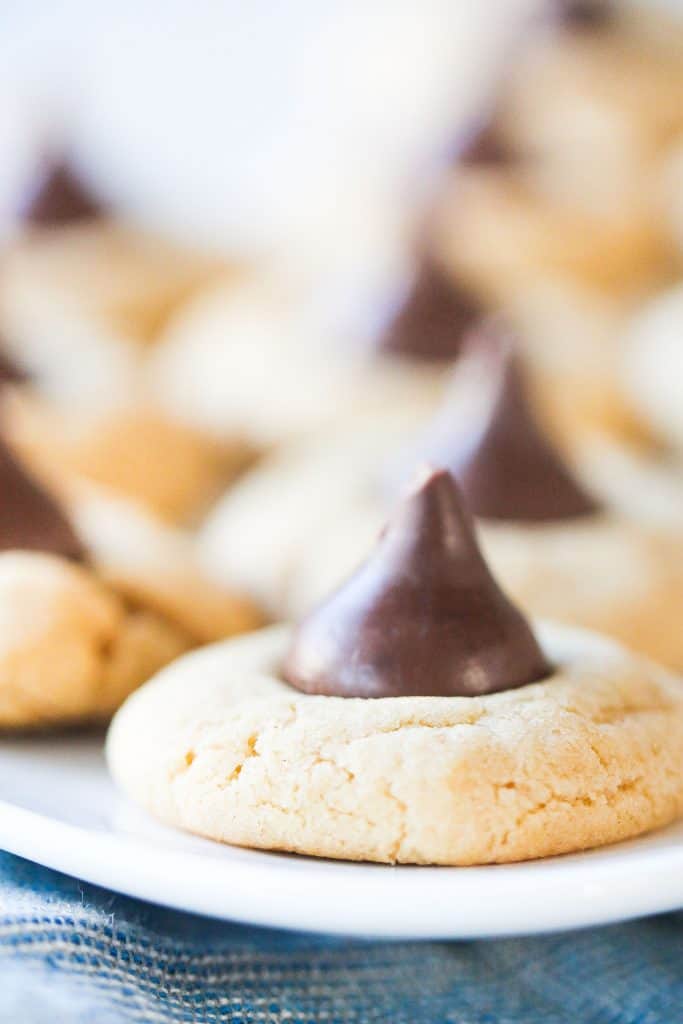 classic peanut butter blossoms (hershey kiss cookies)