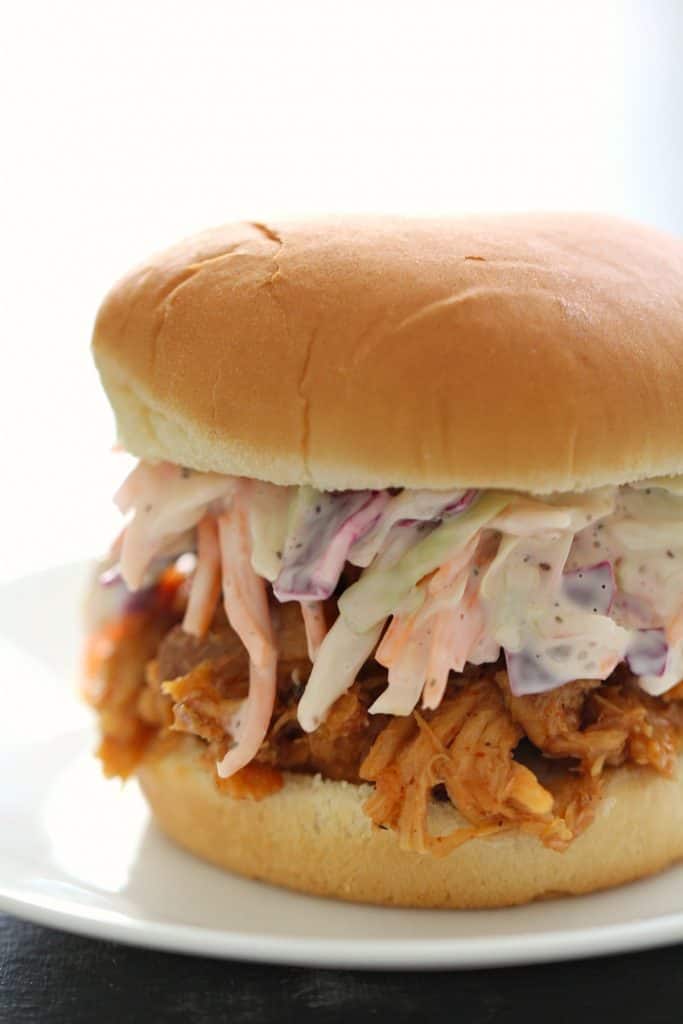 best slow cooker bbq pulled pork and coleslaw sandwiches