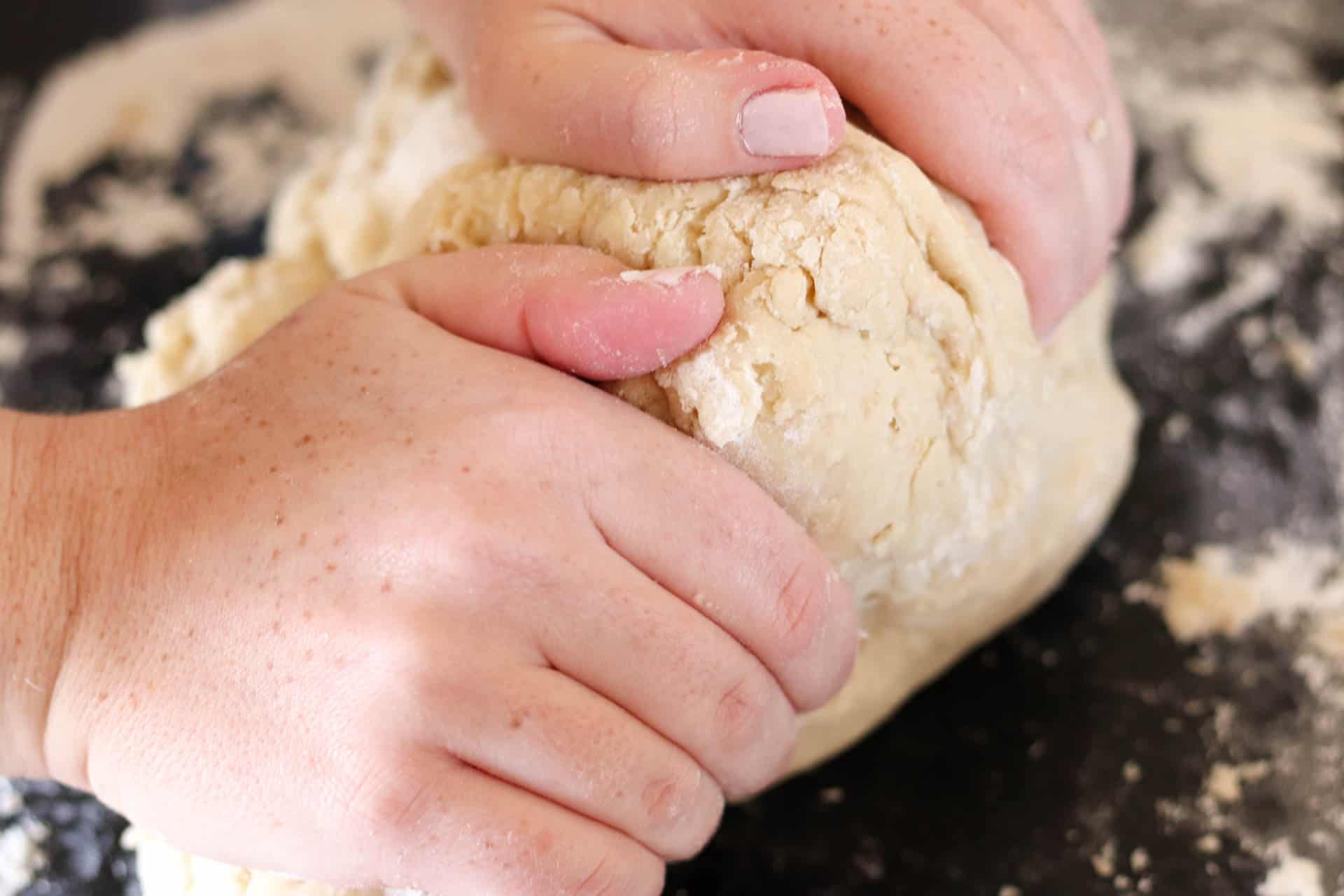 Kneading bread dough